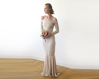 Mermaid Scale Wedding Dress